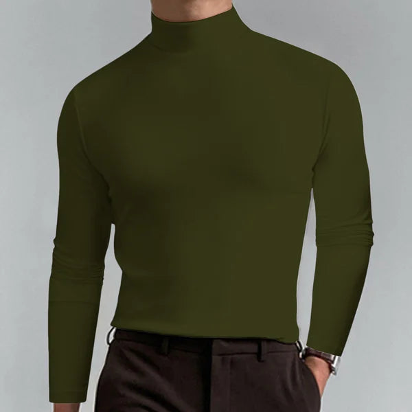 Henry - Slim fit t-shirt mit hoher taille und langen armeln