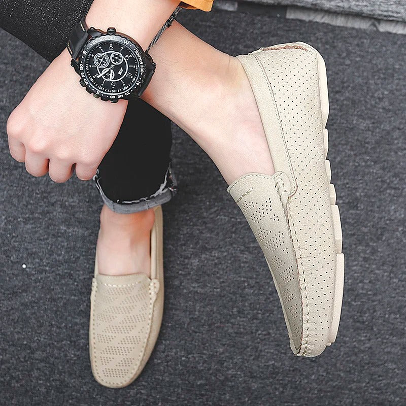 Herren Slipper aus echtem Leder - Zum Hineinschlüpfen