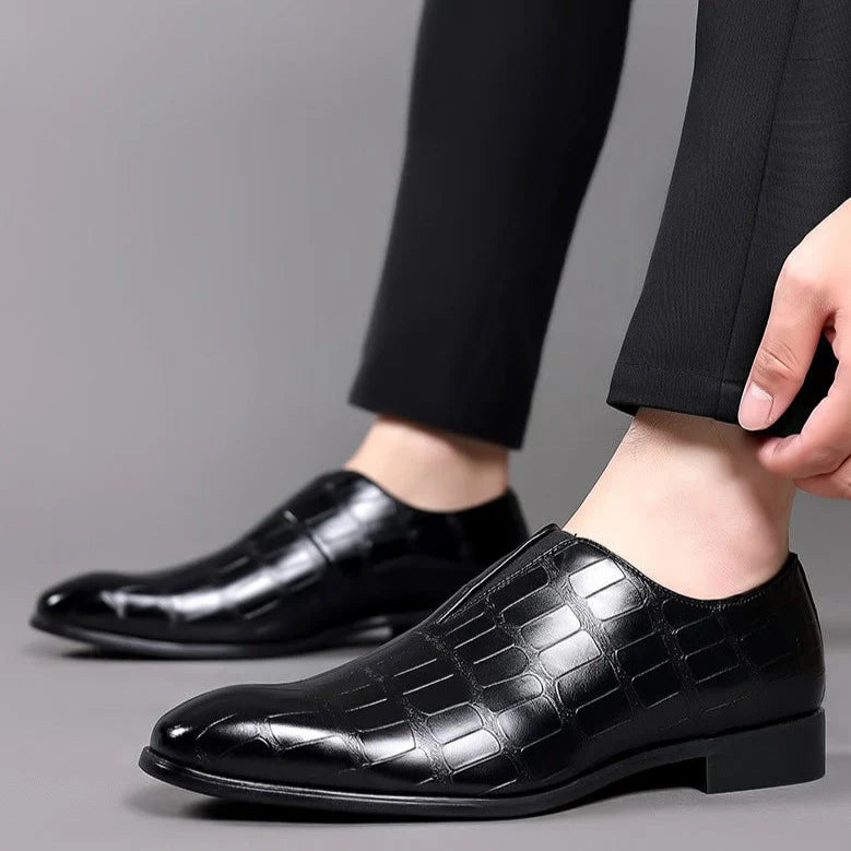 Herren-Slipper aus echtem Leder mit gepolsterter Innensohle