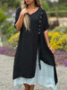 Imke - Bequemes Kleid mit V-Ausschnitt