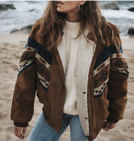 Reese - Wintermantel Mit Ethno-Muster