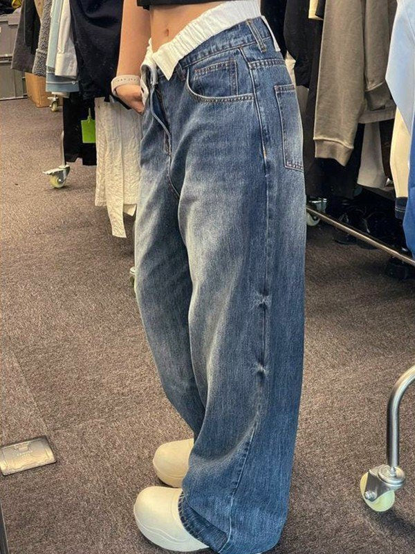 Michele - Jeans mit hoher taille und weitem bein