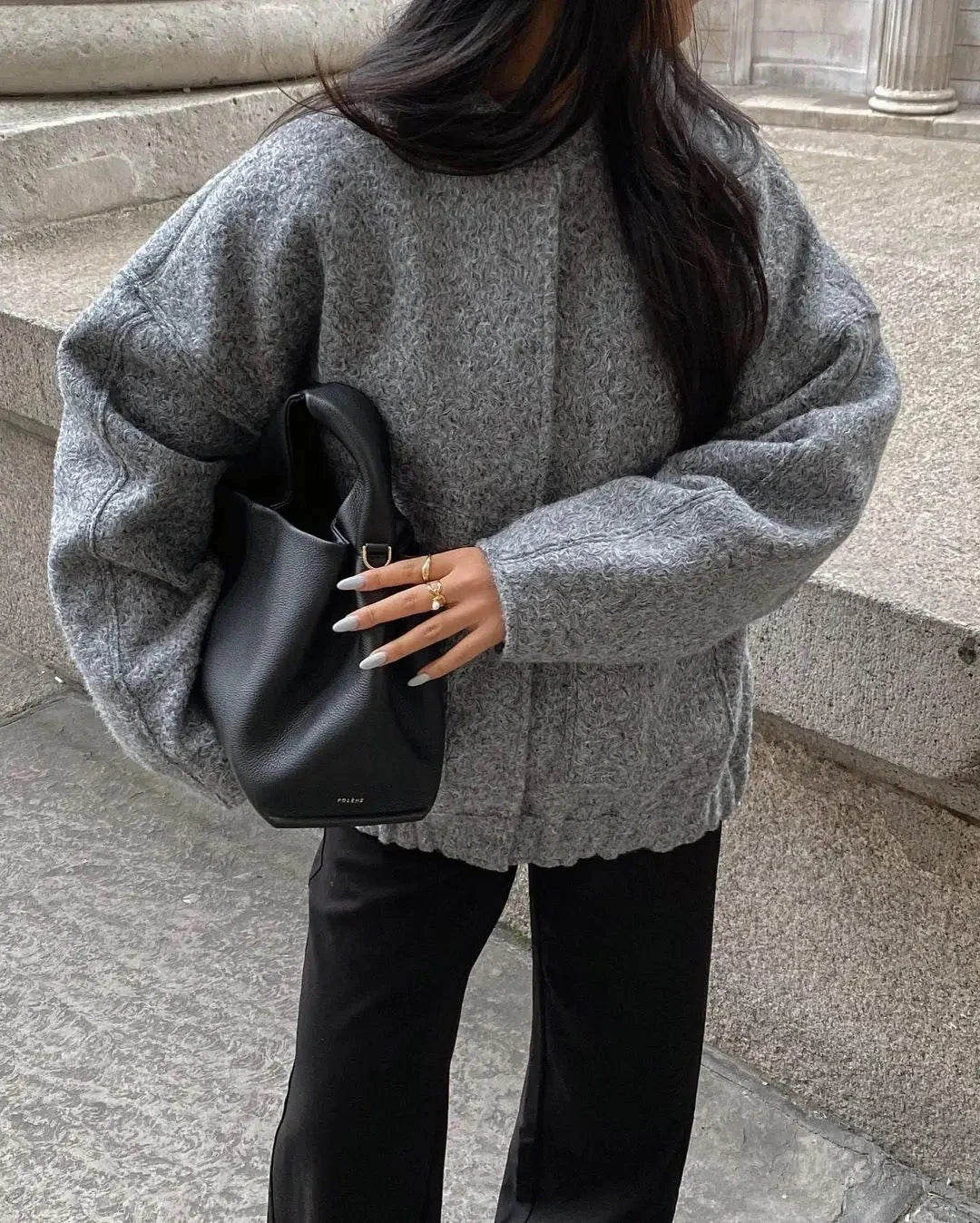 Joyce - Warme Oversized Strickcardigan