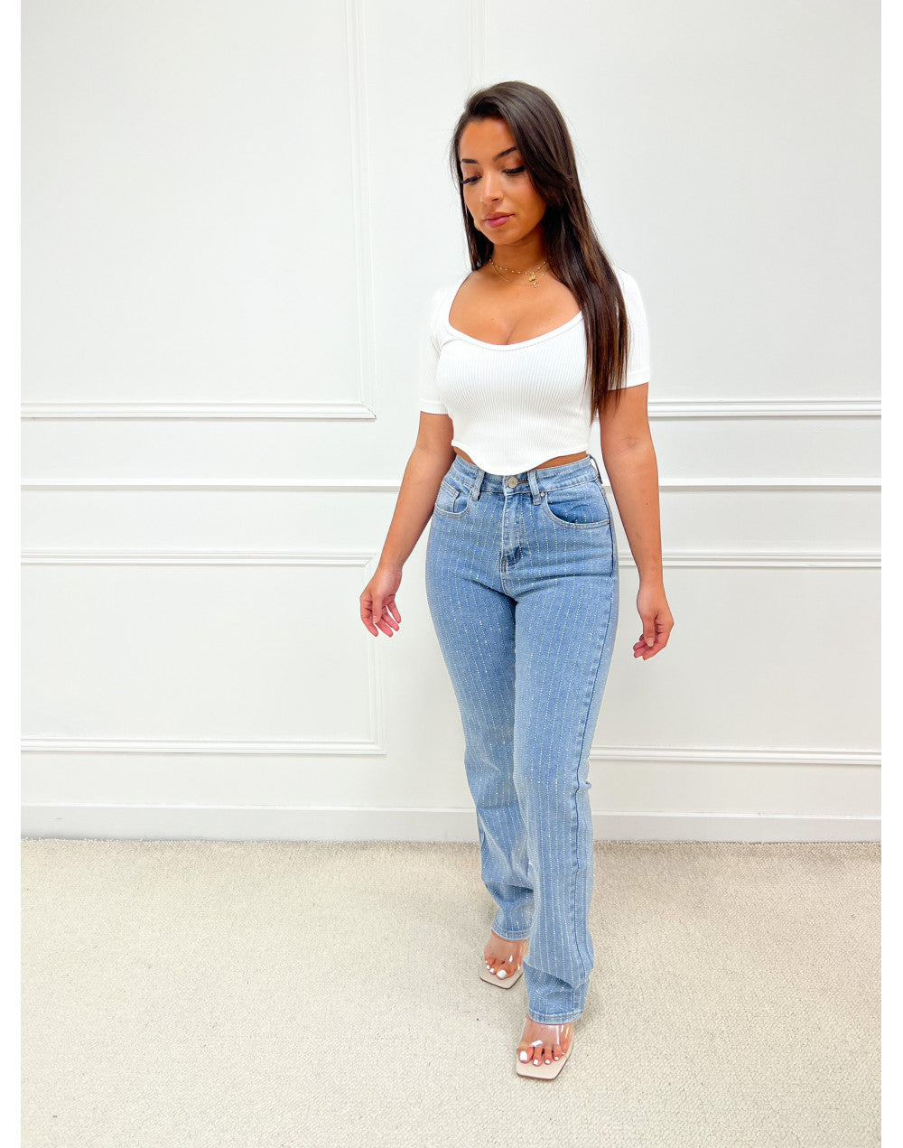 Paul - Glitzernde Denim Jeans für Frauen