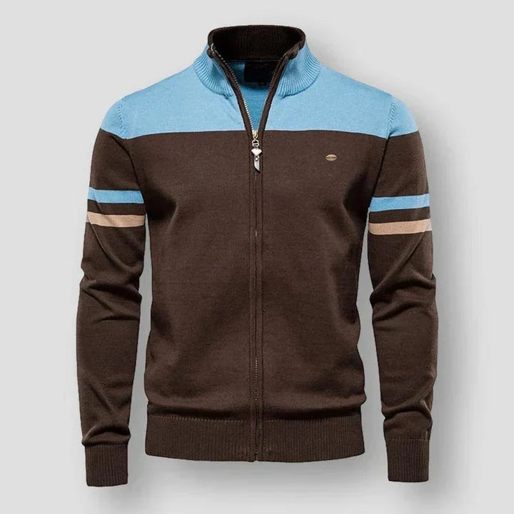 Gavin - Gestrickte Retro-Streifenjacke