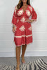 Anita - Gedrucktes Kleid mit V-Ausschnitt