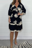 Anita - Gedrucktes Kleid mit V-Ausschnitt
