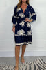 Anita - Gedrucktes Kleid mit V-Ausschnitt
