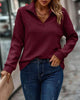 Kristina - Luxuriöser gerippter pullover mit reißverschluss