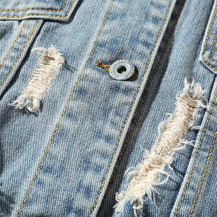 Ivan - Herren jeansjacke mit patch auf der rückseite