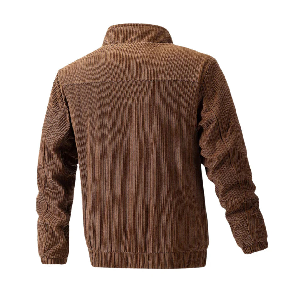 Henry - Herren cordjacke mit stehkragen und tasche
