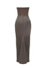 Ezra - Elegantes trägerloses Korsett Maxikleid
