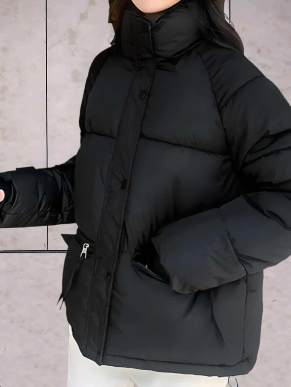 Beatriz - Parkajacke mit stehkragen und doppelverschluss