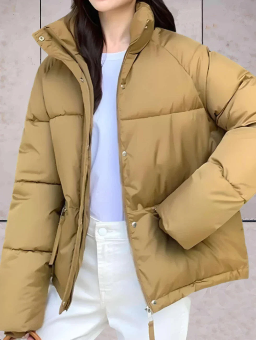 Beatriz - Parkajacke mit stehkragen und doppelverschluss
