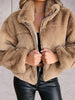 Eliza - Warme und gemütliche kunstpelzjacke mit reißverschluss