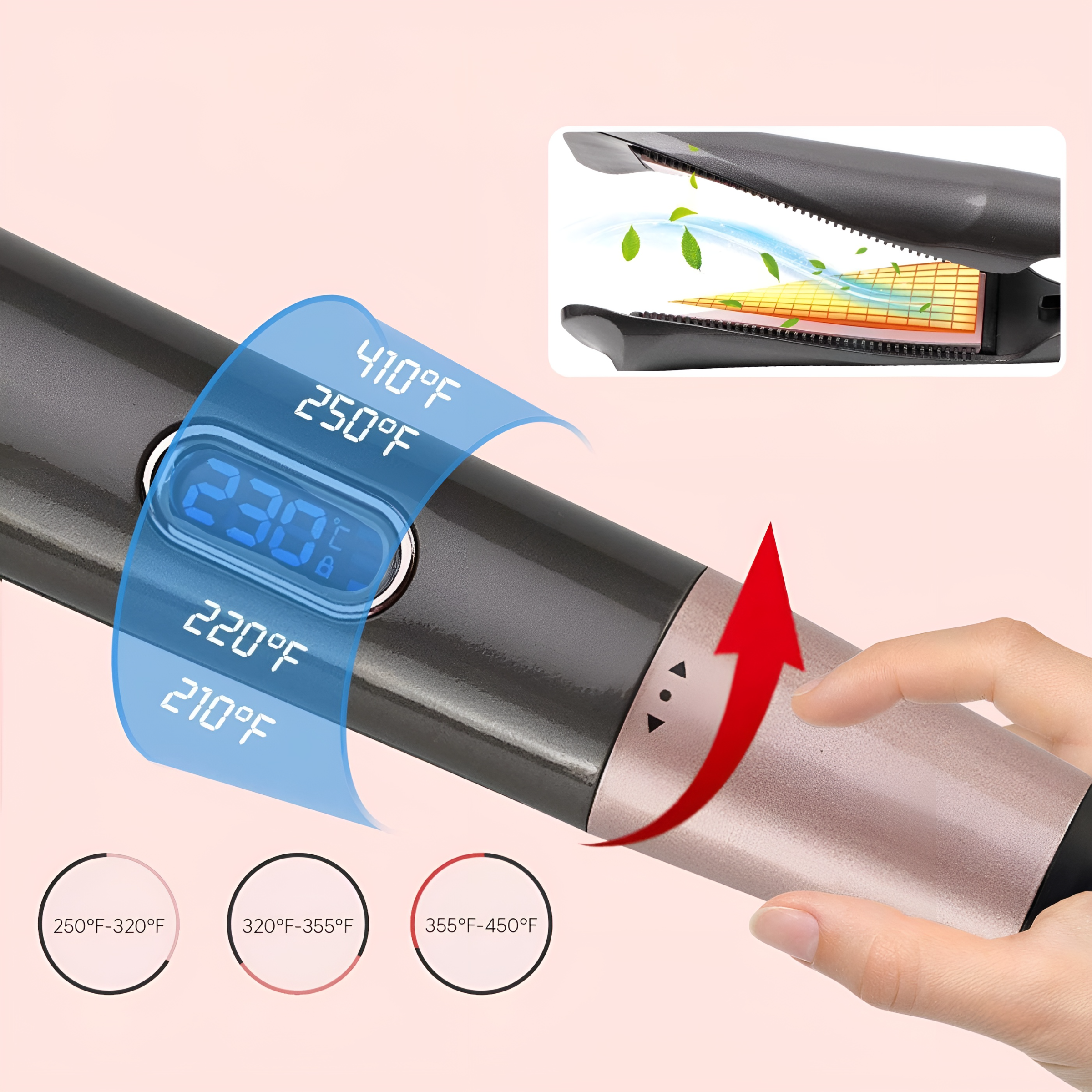 GlamHair™ - 2-in-1-Haarglätter & Lockenstab - Nur heute €34,95!