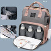 Unisex-Windelrucksack mit klappbarem Kinderbett und USB-Anschluss