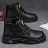 Fabian - Vintage PU-Leder Schnürstiefel