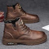 Fabian - Vintage PU-Leder Schnürstiefel