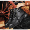 Fabian - Vintage PU-Leder Schnürstiefel
