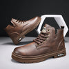 Fabian - Vintage PU-Leder Schnürstiefel