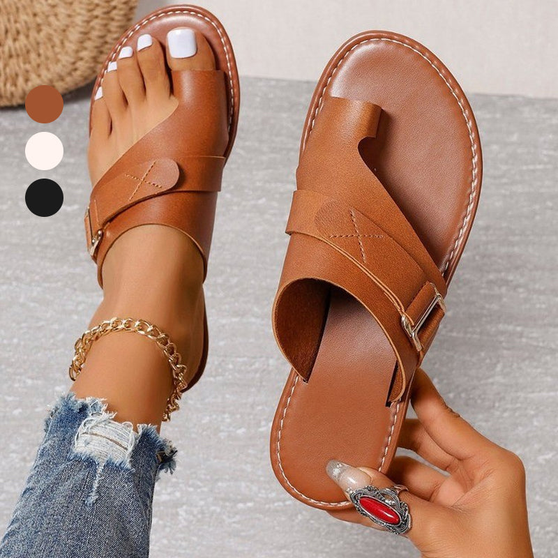 Breez - Lightweight casual fashion split toe flat sandals