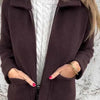 Annie - Damen Strickmantel mit Reißverschluss und Taschen