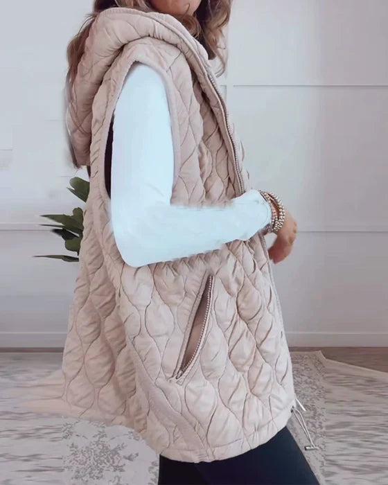 Estella - Armellose jacke mit reißverschluss und kapuze