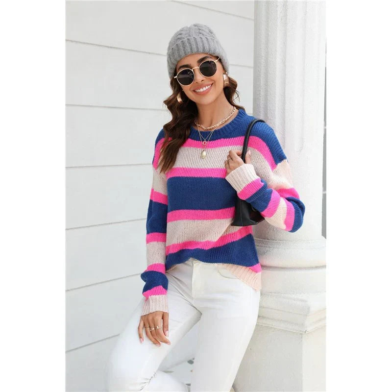 June - Fröhlicher Gestreifter Pullover