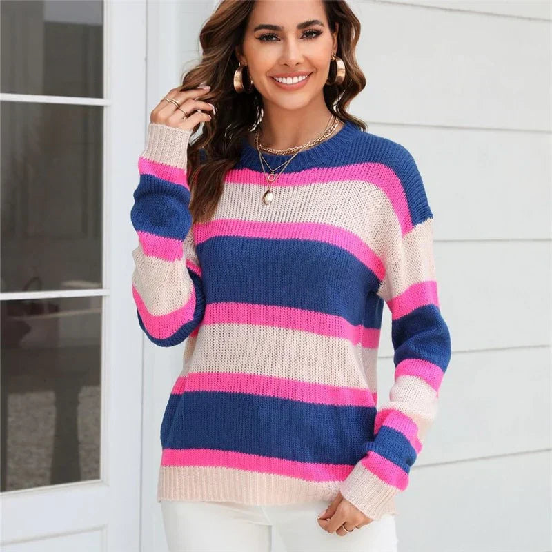 June - Fröhlicher Gestreifter Pullover