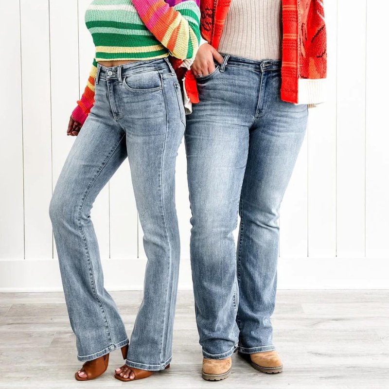 Bertina™ - Dehnbar Bauch-Kontrolle Jeans - 1+1 Gratis