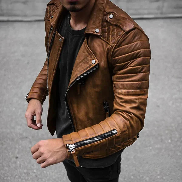 Marco - Stylische Lederjacke Für Herren