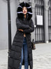 Zoey - Längerer warmer wintermantel mit gürtel für damen