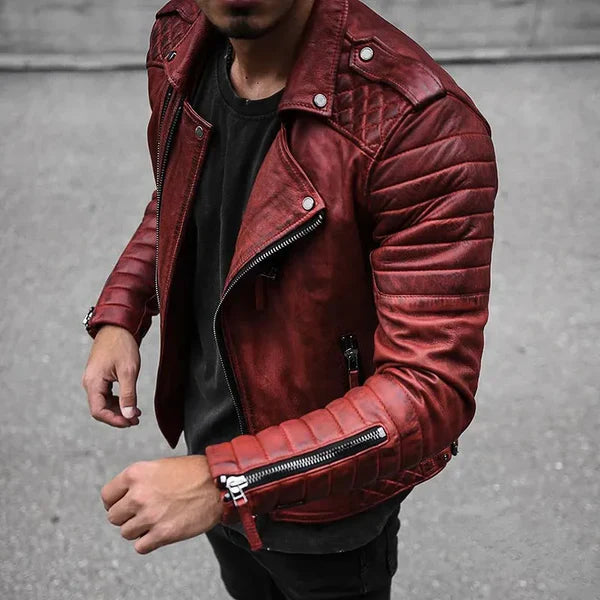 Marco - Stylische Lederjacke Für Herren