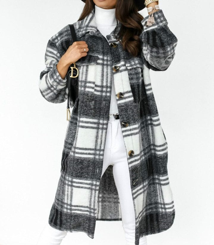 Blanche - Karierte jacke für damen