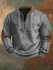 Elwood - Vintage gestricktes Zip-Up Sweatshirt mit Druck