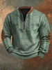 Elwood - Vintage gestricktes Zip-Up Sweatshirt mit Druck