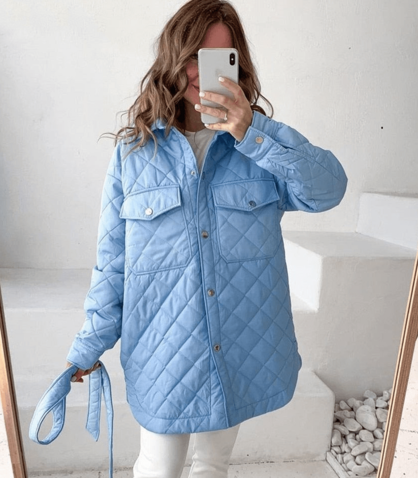 Amoura - Lockere Steppjacke In Übergröße