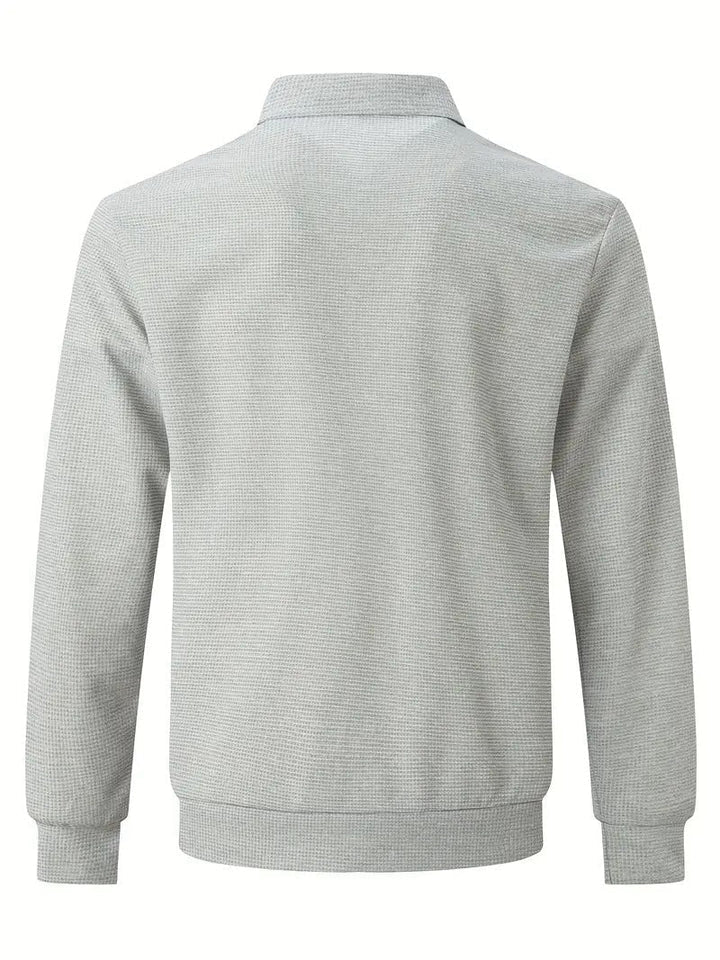 William - Vintage Reißverschlussjacke Mit Retro Textur Für Männer