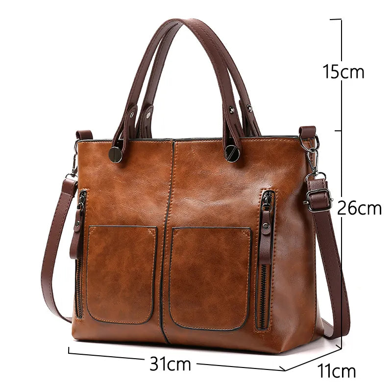 ClassicCarry - Retro Leder Umhängetasche